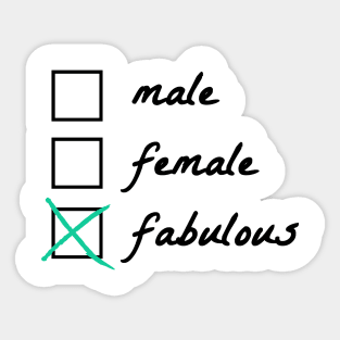 I am fabulous - design Sticker